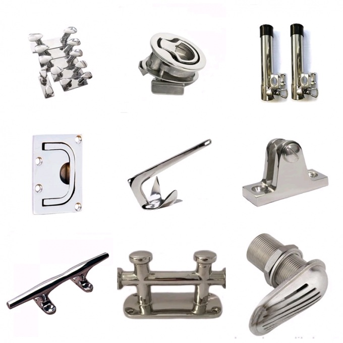 Marine Hardware Stainless Steel Precision Casting Deck Cleat Mooring Cleat / Boat Deck
