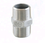 Stainless Steel Screwed Pipe Fittings 150lb Male Hex Nipple Threaded Connection