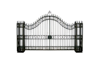Modern Stylish House Wrought Iron Main Gate Designs Customized Size