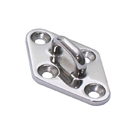 Polishing Surface 316 Stainless Steel Deck Fittings Boat Pad Eye Plate Silver Color