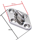 Polishing Surface 316 Stainless Steel Deck Fittings Boat Pad Eye Plate Silver Color