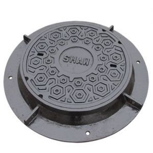 Municipal Construction Watertight Grey Cast Iron Casting Manhole Cover With Square Round Shape
