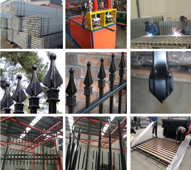 Fashionable Ornamental Iron Fence Parts Wrought Iron Components Powder