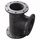 Black Painting Cast Iron Pipe Fittings Ductile Iron Flanged Tee For Pump Part