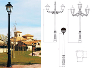 Round Outdoor Cast Iron Light Pole European Style Cast Iron Street Lamp Post