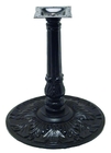Black Ornamental Iron Parts Table Base Solid Cast Iron Table Legs 720mm Height