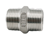 Stainless Steel Screwed Pipe Fittings 150lb Male Hex Nipple Threaded Connection