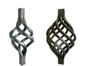 Forged Wrought Iron Components , Ornamental Iron Parts Scrolls Cages / Baskets