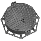 EN124 D400 Ductile Iron Manhole Cover / Sand Casting Round Manhole Covers