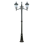 Victorian Style Cast Iron Street Light Pole / Dual Arm Antique Street Light Pole