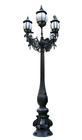 Four Arms Decoration Cast Iron Lamp Post / Cast Iron Light Post Height 3m-10m