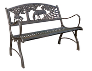 Painting Ornamental Iron Accessories / Outdoor Furniture Cast Iron Park Bench