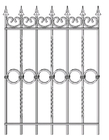 High Strength Metal Wrought Iron Fence Black Powder Coated For Home