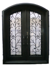 Double Swing Ornamental Iron Parts Exterior Iron Front Doors European Style