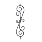 Outdoor Forged Ornamental Iron Parts Wrought Iron Balcony Balusters ISO9001