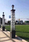 Outdoor Cast Aluminum Decorative Light Poles Customized Color For Square