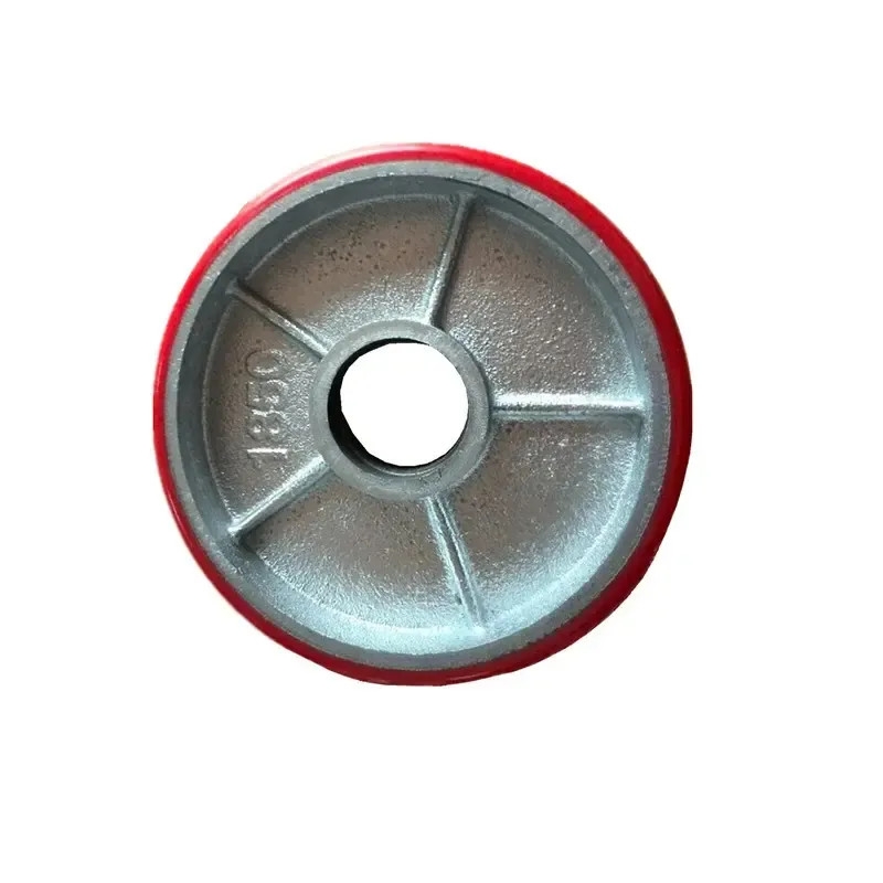 Heavy Duty Solid Cast Iron Forklift Caster Wheels / Rollers
