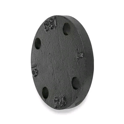 Black Blind Flange Cast Iron Pipe Fittings Anti Rust Zinc Plus Bitumen Coat