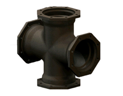 Union Type Cast Iron Pipe Fittings MJ×MJ Large Mechanical Joint Cross