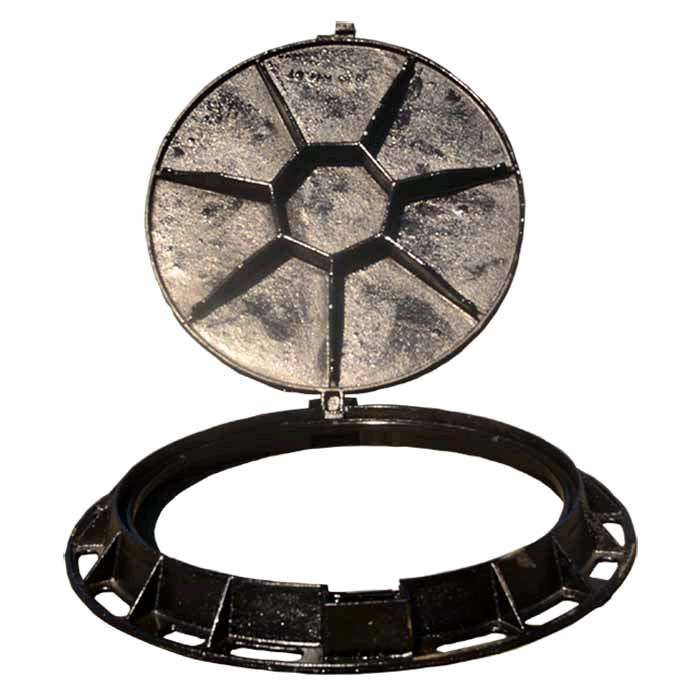 EN124 F900 Round Cast Iron Manhole Cover Bituminous Paint CE Approval